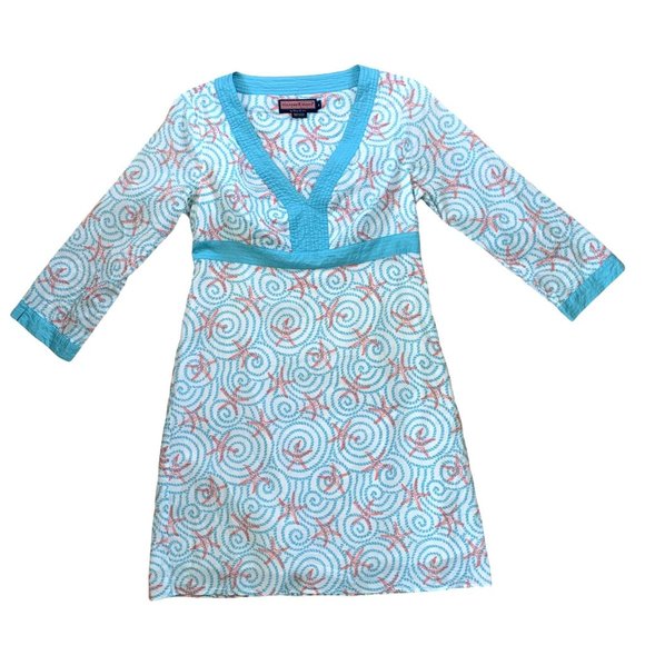 Vineyard Vines Dresses & Skirts - Vineyard Vines Starfish Swirl Lined Size 4 Dress